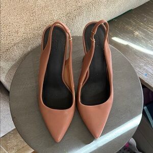 Women's Brown Slingback Shoes